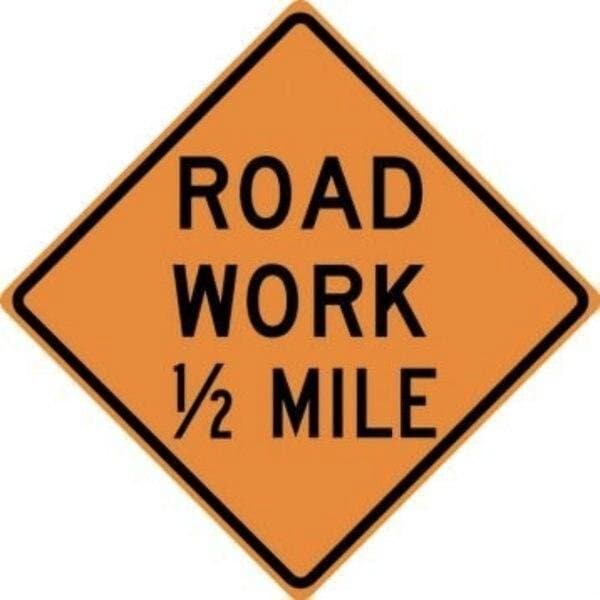 Accuform RIGID CONSTRUCT ION SIGN ROAD WORK FRK368HP FRK368HP - main